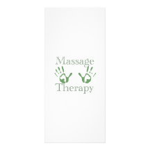 Massage therapy hand prints rack card