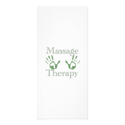 Massage therapy hand prints rack card by WellnessJunkie