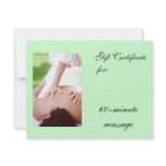 Massge Gift Certificate Personalised Invites