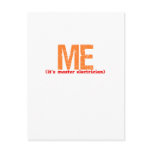 Master Electrician Description Postcards