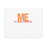 Master Electrician Description Postcard