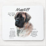 Mastiff (apricot/fluffy) History Design mousepads