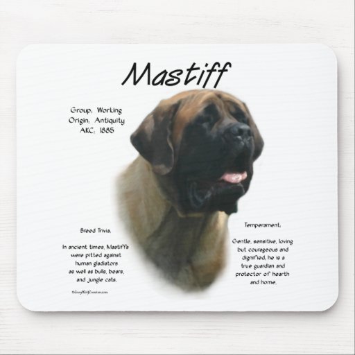 Mastiff (apricot) History Design Mouse Pad