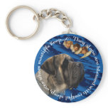 Mastiff Engraving Keychain