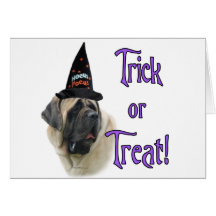 Mastiff (fawn) Trick Greeting Card