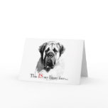 Mastiff Happy Face Card