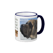 Mastiff Profile with Quote Mug