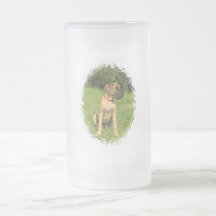 Mastiff Puppy Frosted Beer Mug