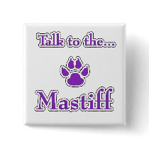 Mastiff Talk purple Button