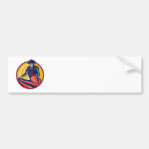 Matador Bullfighter Cape Retro Bumper Sticker
