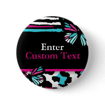 Matching Butterfly Animal Print Buttons