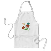 Material Flowers Apron