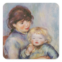 Maternity, or Child with a biscuit, 1887 Square Sticker