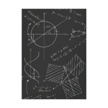 Math blackboard gallery wrap canvas