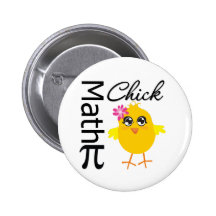 Math Chick Pinback Button