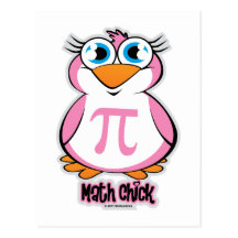 Math Chick Postcard
