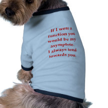 math geek love pick up line dog tee