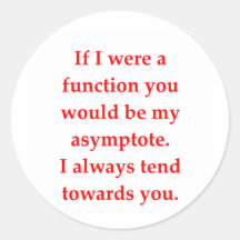 math geek love pick up line sticker