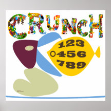 Math humour 'crunch numbers' illustration Print