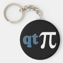 Math Humour - Cute Tee Pi Key Chain