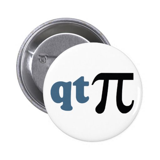 Math Humour - Cute Tee Pi Pins