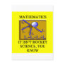 math isn't rocket science postcard