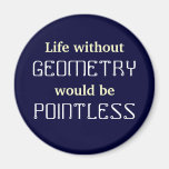Math Life without, GEOMETRY would be POINTLESS Refrigerator Magnets