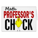 MATH PROFESSOR’S CHICK cards