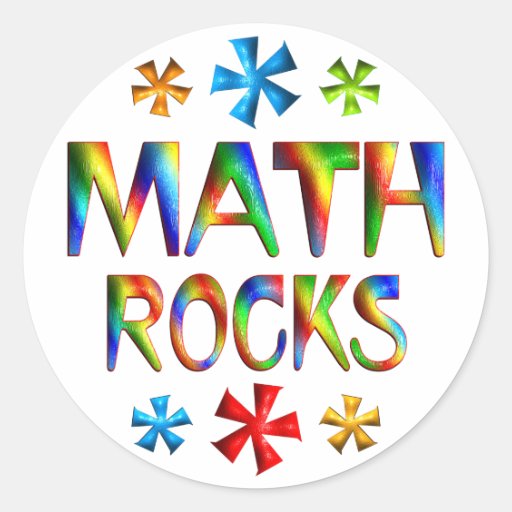 MATH ROCKS ROUND STICKER