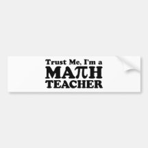 Math Teacher Bumper Sticker
