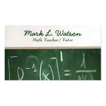Math Teacher Business Card