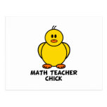 Math Teacher Chick Postcards
