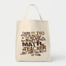 Math Teacher Gift Canvas Bag