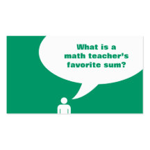 math teacher joke business card template