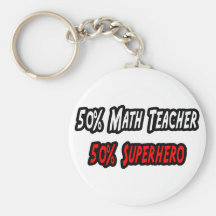 Math Teacher / Superhero Keychain