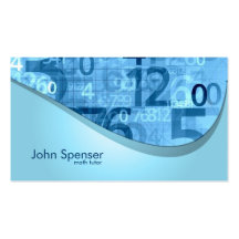 Math tutor business card