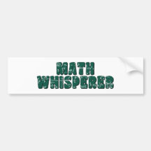 Math Whisperer Bumper Stickers