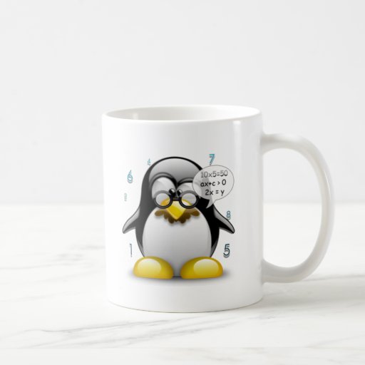 Math Whiz Tux Mugs