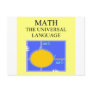 mathematics rules post card