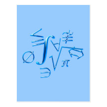 mathematische Symbole mathematical symbols Postkarte
