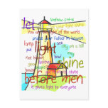 Mathew 5:14-16 Lighthouse 1 Postcards