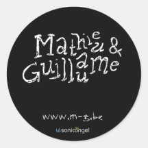 Mathieu & Guillaume Autocollant Rond