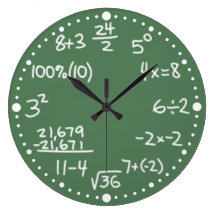 Maths Mathematical Equations Clock with Minutes