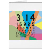 Maths: the colourful mathematical constant of Pi Card