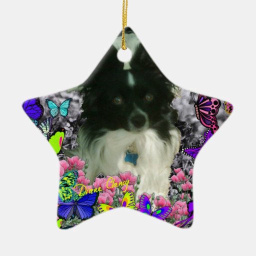 Matisse in Butterflies II - White & Black Papillon Ornaments
