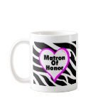 Matron Of Honor (Heart Zebra Stripes) Mug
