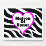 Matron Of Honor Zebra Stripes Mouse Pad
