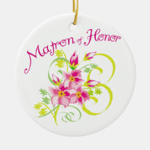 Matron of Honour Bridal Party Christmas Tree Ornament