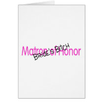 Matron of Honour Brides Bitch Pink Black