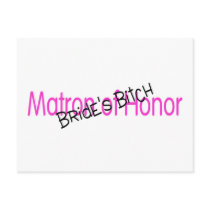 Matron of Honour Brides Bitch Pink Black